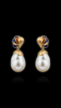 Boucles d’oreilles pendantes perle naturelle - VaLaRiaN