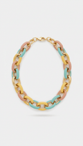 Collier épais plaqué or texturé - enzoaccessories