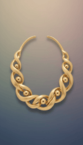 Collier sculptural doré à l’or fin - enzoaccessories