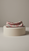 Foulard en soie imprimé Dusty Rose - enzoaccessories