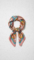 Foulard en soie imprimé graphique - enzoaccessories