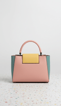 Sac à main structuré cuir vegan grainé - enzoaccessories